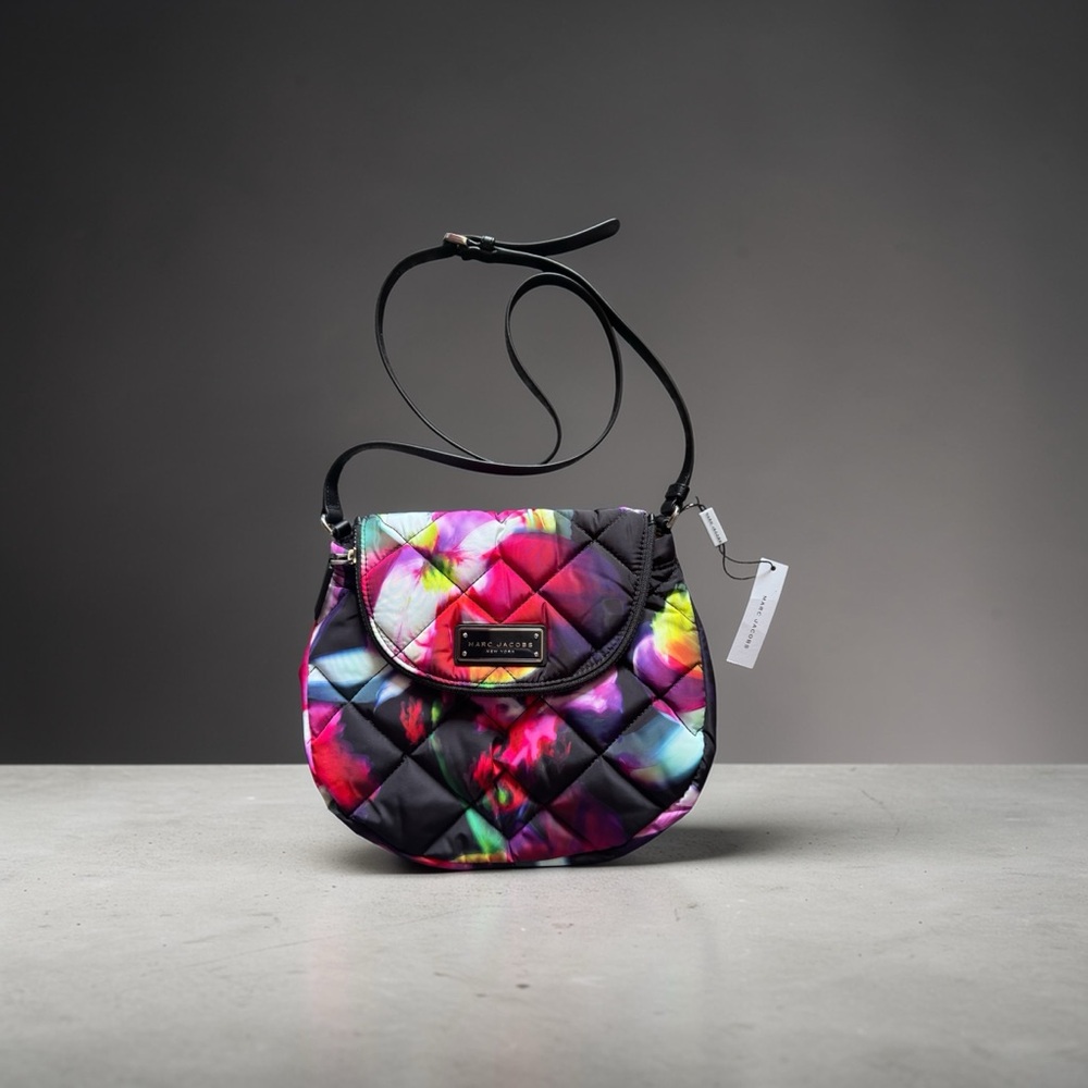 Marc Jacobs Floral Print Quilted Nylon Crossbody  NWT